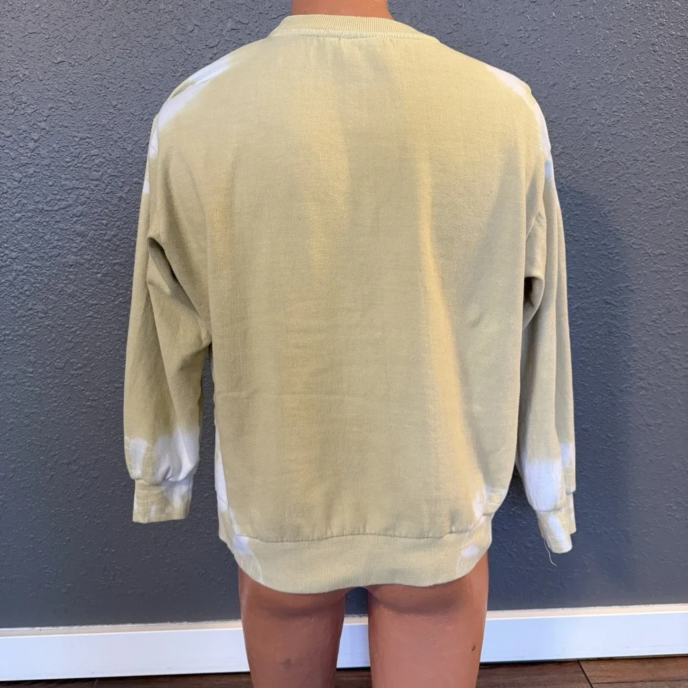 Pink Floyd Prism Yellow Tie Dye Long Sleeve Sweatshirt Sweater Large Pullover - Picture 6 of 7